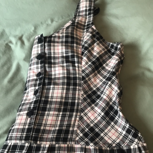 Vintage California Girl Black, Red, White Pleated Plaid Romper Size 13/14 (MED)? - Picture 12 of 13